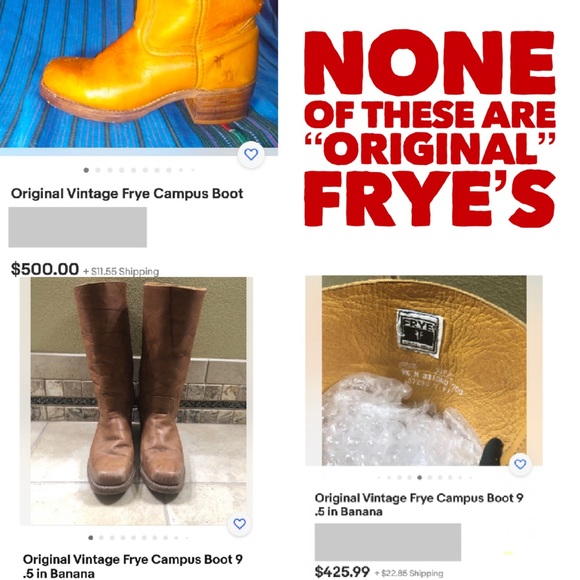 🛑 Buying Frye Vintage Boots? Read this! Cowboy Cowgirl Western Biker Moto Boots - Picture 7 of 16